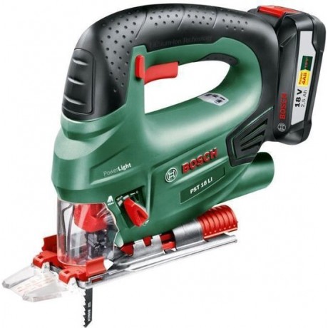 Bosch PST 18 LI Accu Decoupeerzaag - Met 18V 2,5 Ah Li-Ion accu - 40 min. lader en kunststof koffer