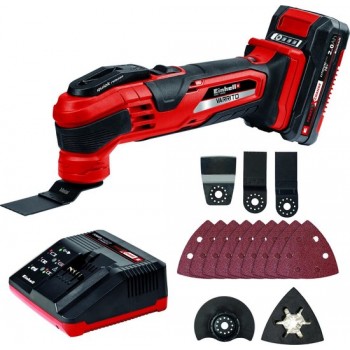 EINHELL Accu Multitool TE-MG 18 Li Kit - Power-X-Change - 18 V - Inclusief 1x 2,0 Ah accu / 1x lader / 13 accessoires