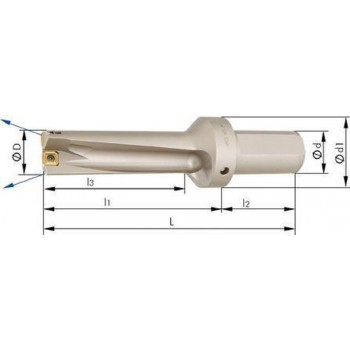 Volboor voor WP met IKmet inwendige koeling 3xD 197x224mm