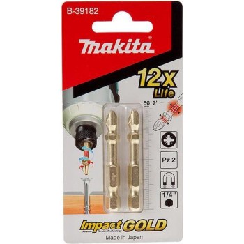 Makita B-39182 XTT Slagschroefbit - Pozidriv - PZ2 x 50mm - 1/4" (2 st.)