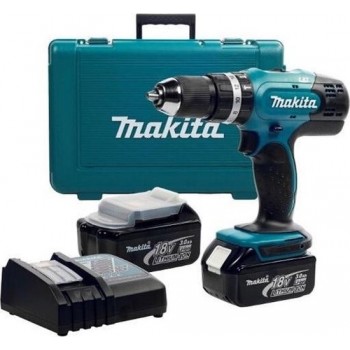Makita Klopboormachine inclusief 2x 3.0ah accu in koffer DHP453RFE