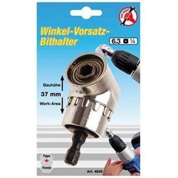 Haakse bithouder voor 1/4" bits, slechts 37 mm, BGS 4846