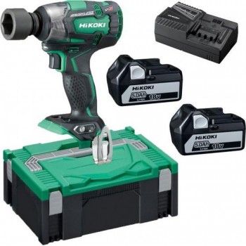 HiKOKI Slagmoeraanzetter - WR18DBDL2WPZ - 18 V - 5000 mAh - 305 Nm - incl. 2 accu's en 1 oplader