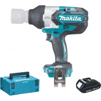 "Makita DTW1001Y1J 18V Li-Ion Accu slagmoersleutel set (1x 1.5Ah accu) in Mbox - 1050Nm - 3/4"" - koolborstelloos"