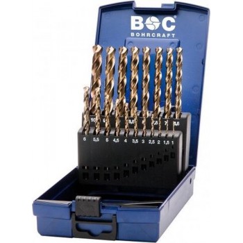 19-delige Bohrcraft Cobalt borenset DIN 338 HSS-E (Co 5)