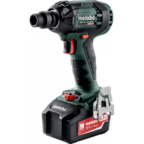 "Metabo SSW 18 LTX 300 BL 18V Li-ion Accu slagmoersleutel set (2x 5.2Ah accu) in Koffer - 300Nm - 1/2"" - koolborstelloos"