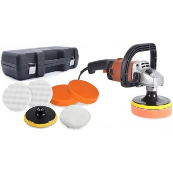 Professionele Krachtige Haakse Polijstmachine - Poetsmachine Excentrisch - 1400W - Incl. Koffer en Accessoires