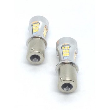 BAU15S 1156 PY21W High Power LED Oranje Canbus knipperlichten (set)