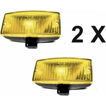 SIM Dagrijlamp Geel- 2 stuks -  Auto-Vrachtwagen-Lens-Montuur-Interieur-Verlichting-Transport