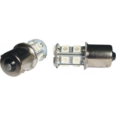 BA15S - 1156 - autolamp set | 2x 13-SMD LED oranje/amber | 12V DC