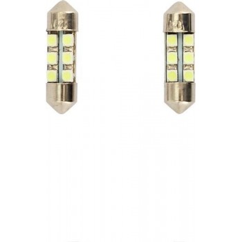 AutoStyle 6Q LED/SMD Festoon Lampen Wit 31x10mm Set a 2 stuks