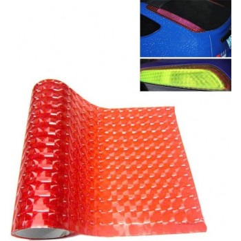 3D-effect Cat Eye Car Head Light Film Achterlicht Vinyl Film, Afmetingen: 30cm x 100cm (rood)