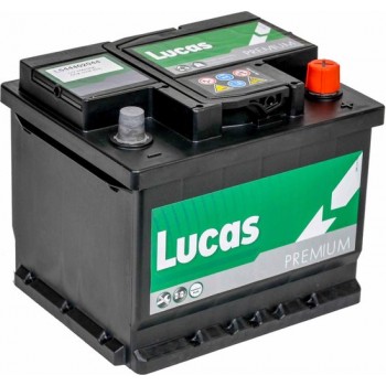 Lucas Premium Auto Accu | 12V 44AH 440 CCA | + Pool Rechts / - Pool Links | Voetbevestiging