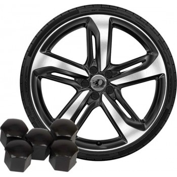SideSpeed wielmoerkapjes – 17MM – Zwart - Universeel - Set á 20 stuks