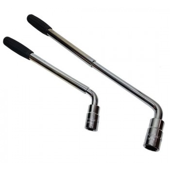 Telescopische wielmoersleutel wiel moer Sleutel maat dop 17 en 19 mm uitschuifbaar 350-520mm
