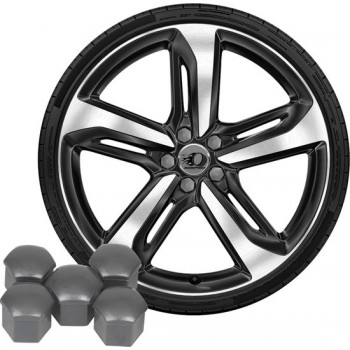 SideSpeed wielmoerkapjes – 17MM – Grijs - Universeel - Set á 20 stuks
