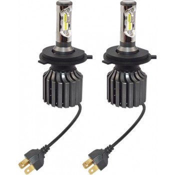 2 STKS V1S H4 30 W 4000LM 6000 K IP67 Waterdichte Auto Koplamp met 12 CSP Lampen Wit Licht, DC 11-30 V