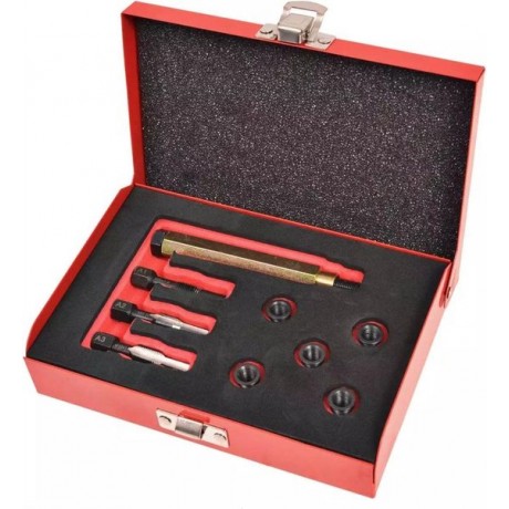 vidaXL Gloeibougie draad reparatie set M8 x 1.0 mm 9-delig