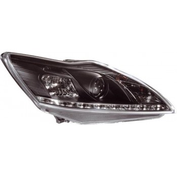 AutoStyle Set Koplampen DRL-Look passend voor Ford Focus II Facelift 2008-2011 - Zwart