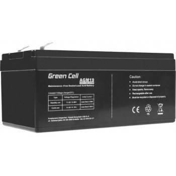Green Cell 12V 33Ah VRLA AGM accu met B3 Terminal