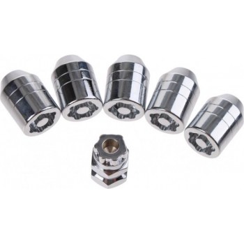 Kleeblatt Slotmoerenset M12x1.25 - konisch - set à 5 stuks