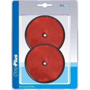 Pro+ Reflector rood 80mm schroefbevestiging 2 stuks in blister