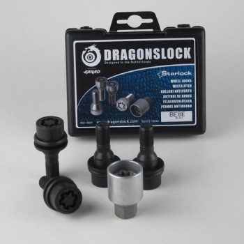 Dragonslock Velgenslot - Wielslot Set Peugeot 3008 Vanaf 2003 - Verzinkt - Zwart Gecoat - Beste Keus
