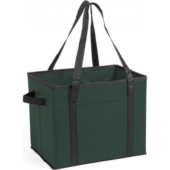 3x stuks auto kofferbak/kasten organizer tassen groen vouwbaar 34 x 28 x 25 cm - Vouwbaar - Auto opberg accessoires