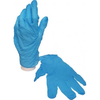 Nitril onderzoekshandschoenen poedervrij XL blauw 100 stuks