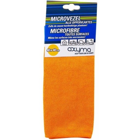 AXYMA Microvezel Voor Alle Oppervlaktes - Zelfs De Meest Hardnekkige Plaatsen - 40x40cm - Oranje