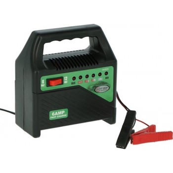 Hofftech Acculader 6 en 12 volt accu’s - Output Max. 6 A - 6-traps led-indicator