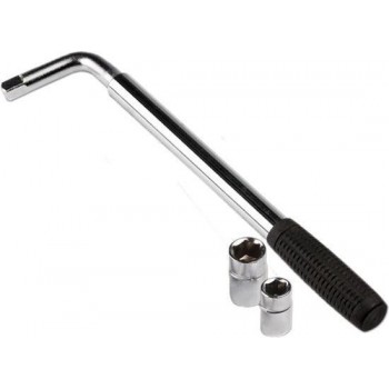 Dunlop Kruissleutel - uitschuifbaar tot 55cm - met 2 doppen maat 17/19 en 21/23