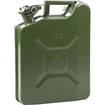 Minalco benzine jerrycan - 10 Ltr metaal - UN goedgekeurd - groen