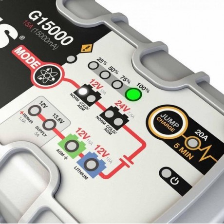Noco Genius multifunctionele oplader G15000 EU 12V / 24V 15A voor lood- en lithiumbatterijen tot 400Ah