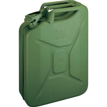 Brandstof tank / blik Duits model, van robuust plaatstaal 20L tankinhoud