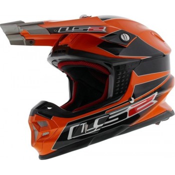 LS2 MX456 Tuareg crosshelm glans oranje zwart