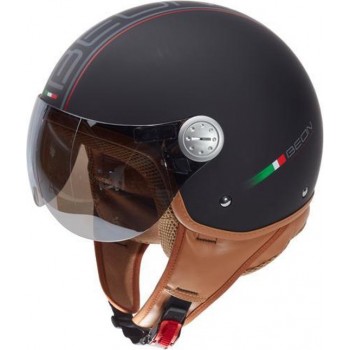 Beon Design Scooterhelm Motorhelm Luxe Mat Zwart - Maat S / 56 cm