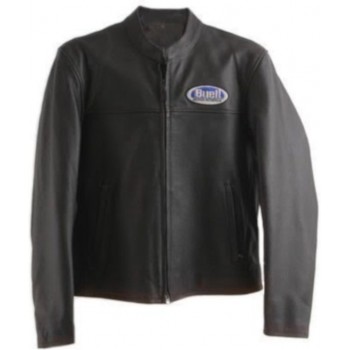 Motorjack Heren – Buell Leather Jacket – Zwart maat 2XL