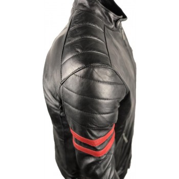 XAVIER- Leren Motorjas Zwart met CE Protectoren 5XL