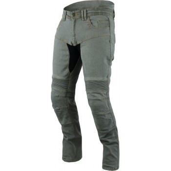 JET - Motorbroek Spijkerboek - Kevlar Safety Broeken Aramide gevoerd CE - Protectie Stretch Panels Tech Pro (Grijs, W 40 L 34)