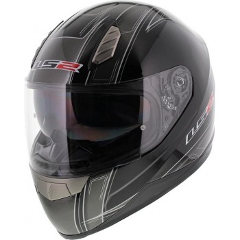 LS2 FF384 Esprit Integraalhelm - Motorhelm - Glans Zwart - Maat S