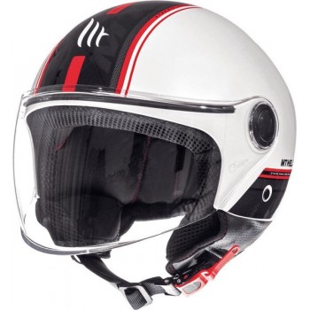 Helm Street Entire wit/rood M