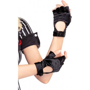 Leg Avenue 'Vingerloze Motor Handschoentje', Model A1039 (Zwart)