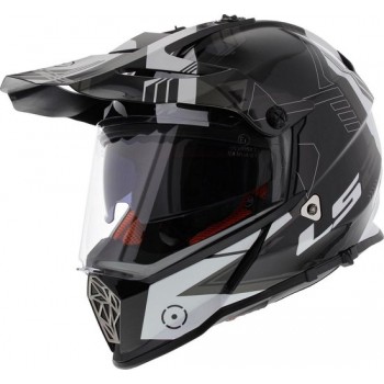 LS2 Endurohelm MX436 Pioneer Trigger zwart titanium