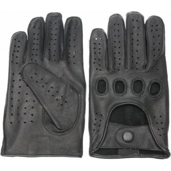 Swift racing leren auto handschoenen | mannen / vrouwen | zwart | maat S