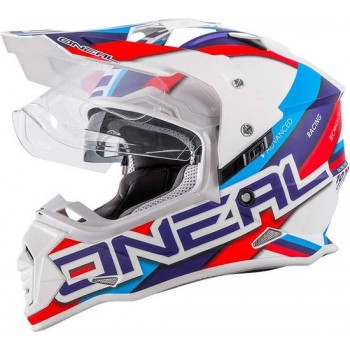 O'neal Crosshelm/Endurohelm Sierra II Circuit White/Blue-XL