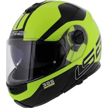 LS2 FF325 Strobe Zone systeemhelm - Motorhelm - Fluor geel - Maat XL