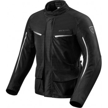 REV'IT! Voltiac 2 Textiele Motorjas Heren - Zwart Zilver - Maat 4XL