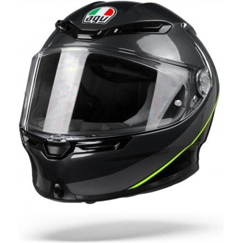 Agv K6 Max Vision Minimal Gunmetal Black Yellow Fluo  Integraalhelm - Motorhelm - Maat M/S