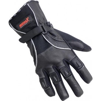 Motorhandschoenen - Echt leder - zomer- zwart - XL -MotorX